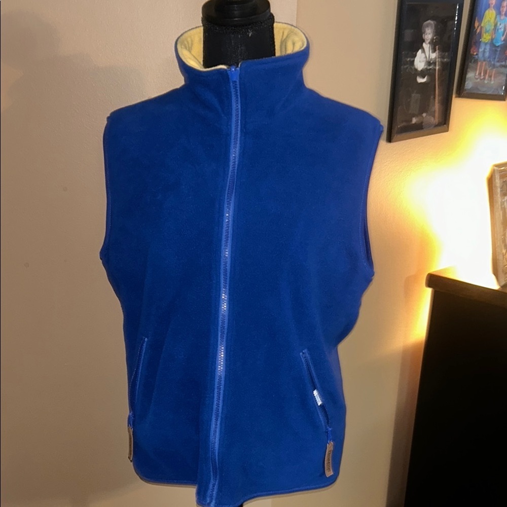90s Pendleton Mens Small Reversible‎ Fleece Full Zip Vest Vintage Reversible